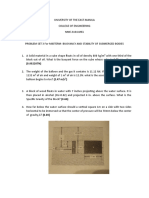 Problem Set 3 Buoyancy and Stability of Submerged Objects - Upload