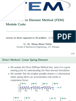 Finite Element Method (FEM) Module Code:: Lecture On Direct Approach To 1D Problem, 15 September 2019