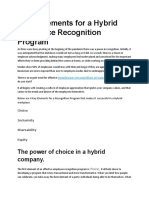 4 Key Elements For A Hybrid Workplace Recognition Program