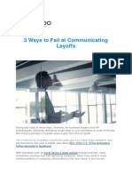 3 Ways To Fail at Communicating Layoffs