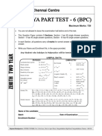 Tapasya Part Test 6-BPC - On 05-04-20