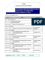 F.05.01-04 Form Susunan Acara Pelatihan Kompetensi Penyelia Halal & Penerapan SJH (Bundling Uji Kompetensi) - Batch 32