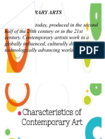 Characteristics of Contemporary Arts