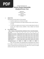 Moisture-Density Relationship (Standard Proctor Test) : I. Objectives