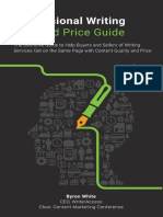 Professional Writing Skill Price Guide