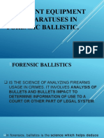 Different Equipment and Apparatuses in Forensic Ballistic