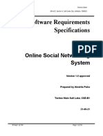 Software Requirements Specifications: Online Social Networking System