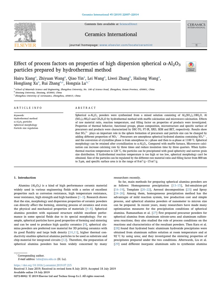 Ceramics International Sciencedirect PDF Ceramics Aluminium