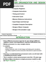 CH 5 Basic Computer Organization and Design