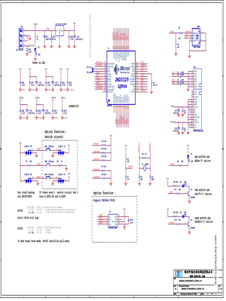 JM20329 STANDARDSCH LQFP48 1V0 Datasheet | PDF