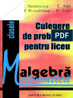 C. Nastasescu, C.nita - Culegere de Probleme Pentru Liceu Algebra Matematica Clasele IX-XII
