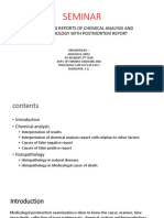 Interpretation of Chemical Analysis Report With Relation To Postmortem Report