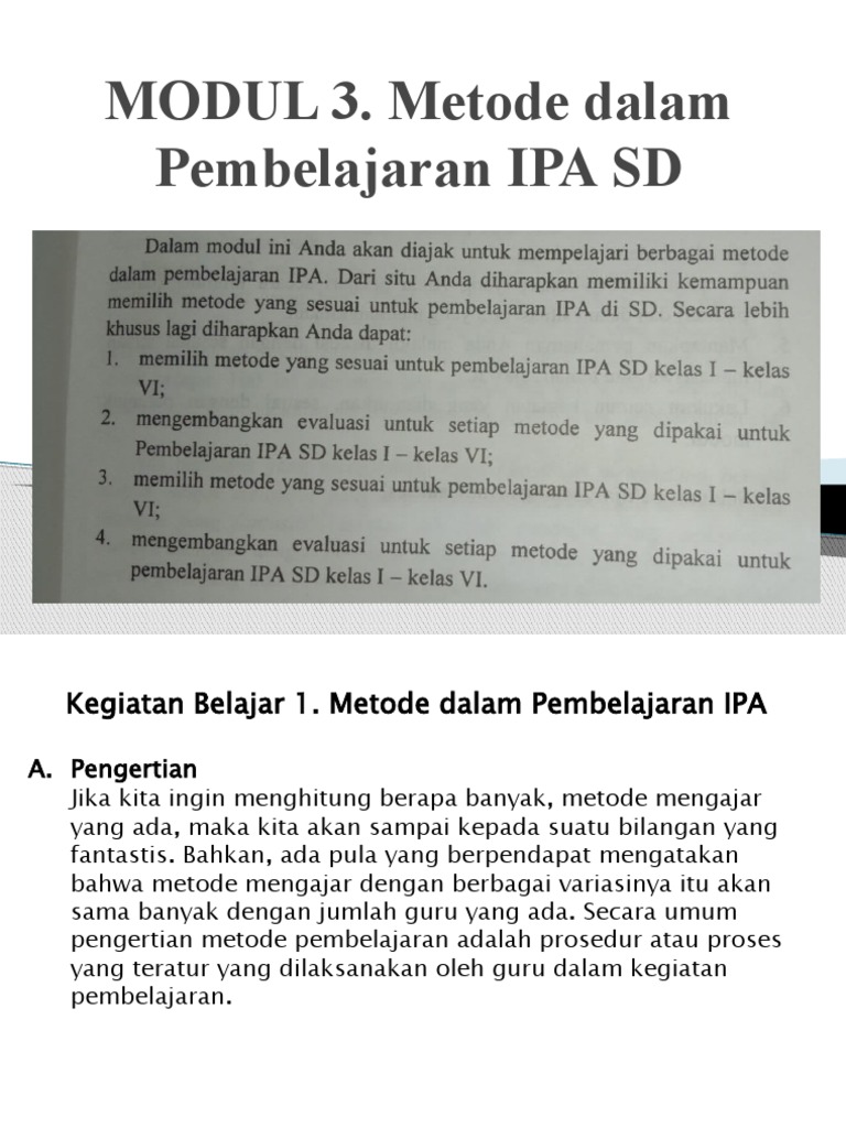 Modul 3 Pembelajaran Ipa Di Sd Pdf