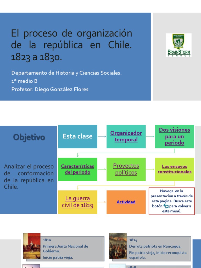 Organización de la República en Chile 1823-1830 | PDF | Constitución ...