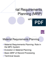 Material Requirements Planning (MRP) : MPC Session 6