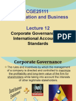  Corporate Governance and International Accounting Standards