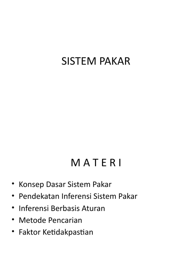 8 Sistem Pakar 1 Pdf