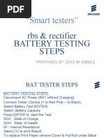 "Smart Testers": Rbs & Rectifier Battery Testing Steps