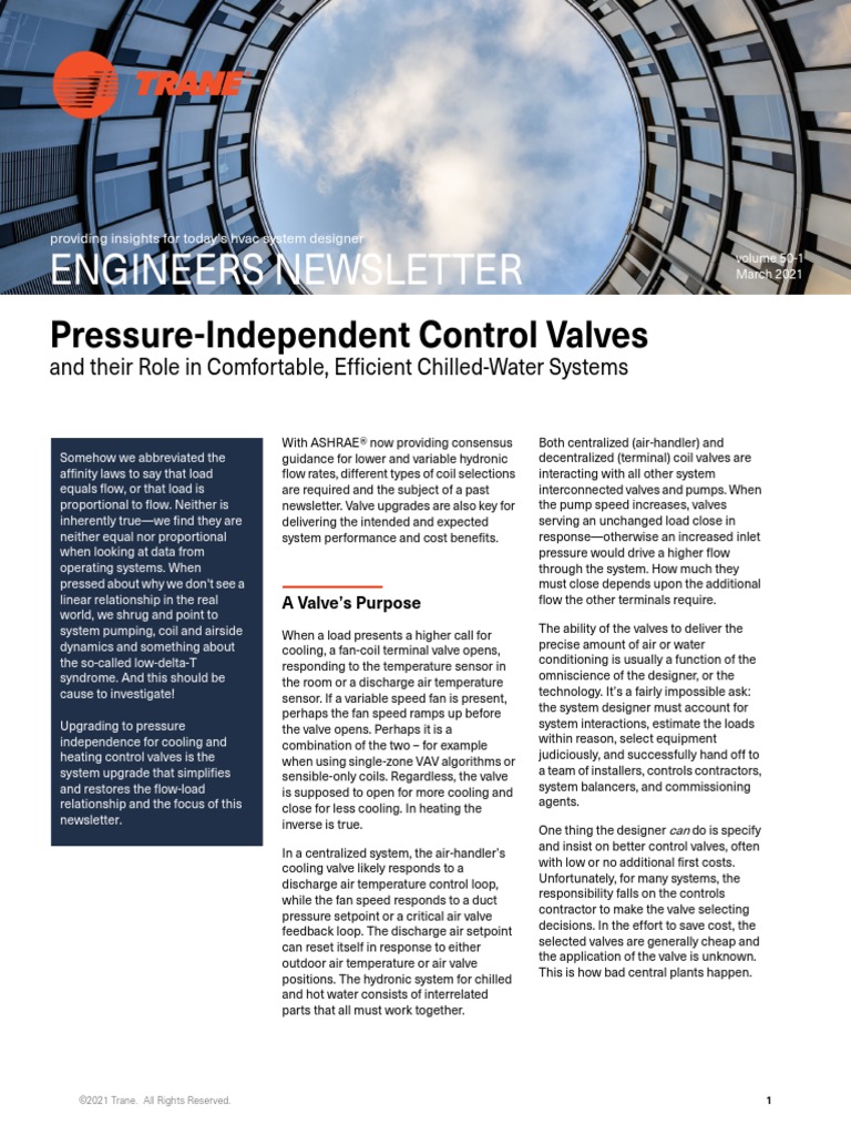 Trane Engineers Newsletter - Mar2021 | PDF | Valve | Pump