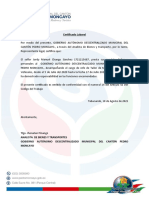 Certificado de Trabajo GAD