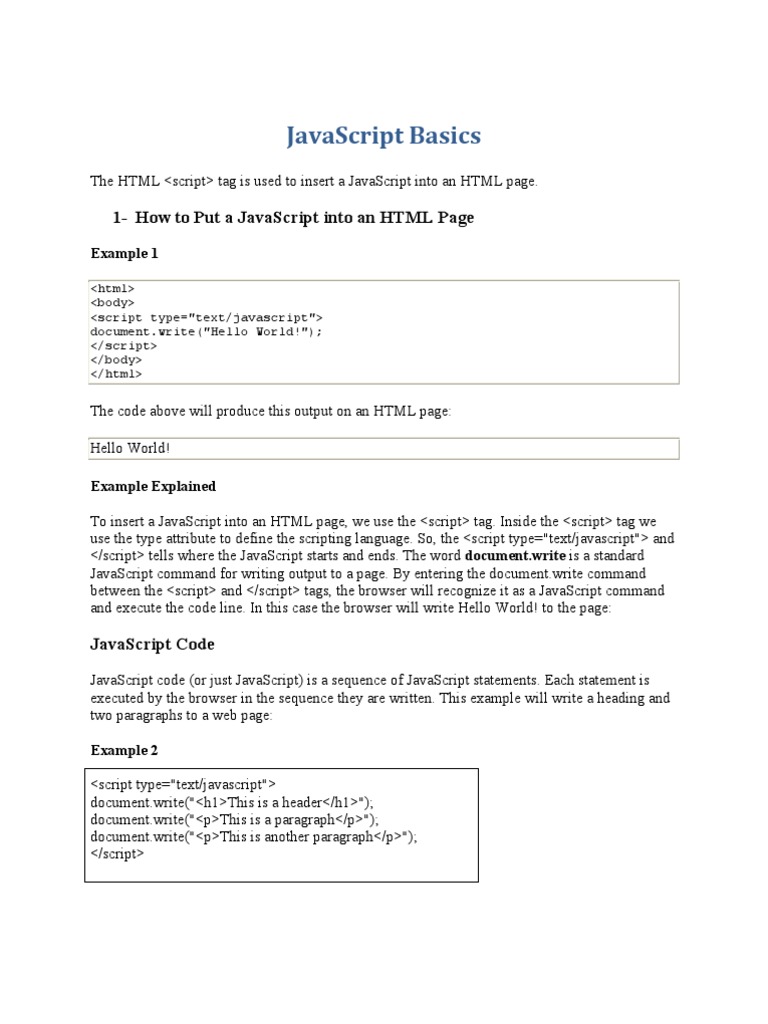 Lab 5 - Javascript Basics | PDF | Html Element | Java Script