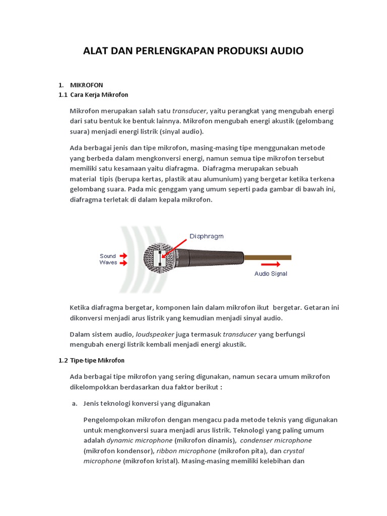 Alat dan Teknik Perekaman Audio | PDF | Teknologi & Rekayasa