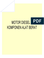Motor Diesel + Komponen Alat Berat