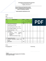 Format Penilaian Praktik Klinik Manajemen Kep