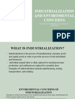 Industrialization and Enviromental Concerns: Presented by Huda Jahanzeb, Rameen Azhar and Zahra Fatima