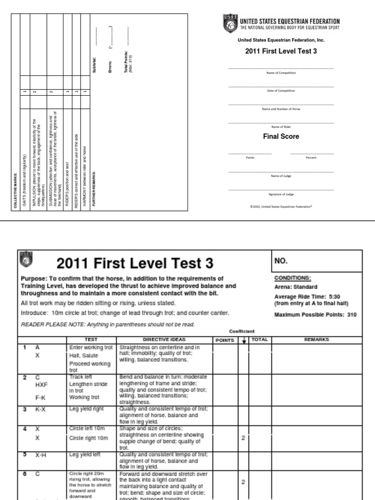 First Level Test 3 PDF
