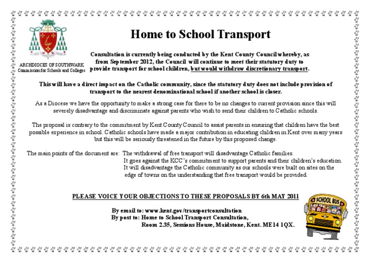 Impact of Transport Cuts on Catholic Schools | PDF