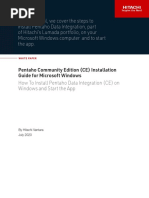 Pentaho Community Edition Installation Guide for Windows Whitepaper