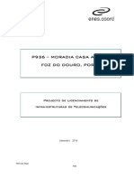 Projeto de infraestruturas de telecomunicações para moradia Casa Alegre