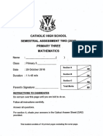 P3 Maths SA2 2018 Catholic High Exam Papers