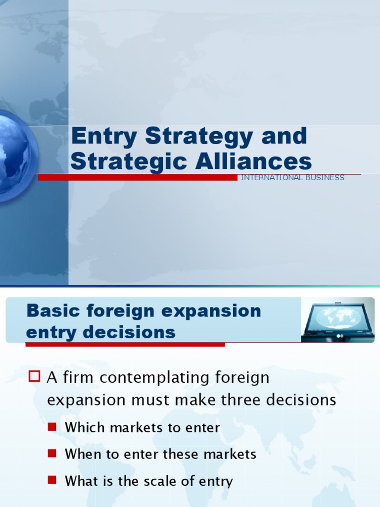 International Market Entry Strategies | PDF | Business | Joint Venture