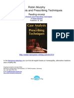 Case Analysis and Prescribing Techniques Robin Murphy.01213 1Contents