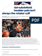 Shoulder Pain Isn't Always the Rotator Cuff: Understanding Subacromial-Subdeltoid Bursitis