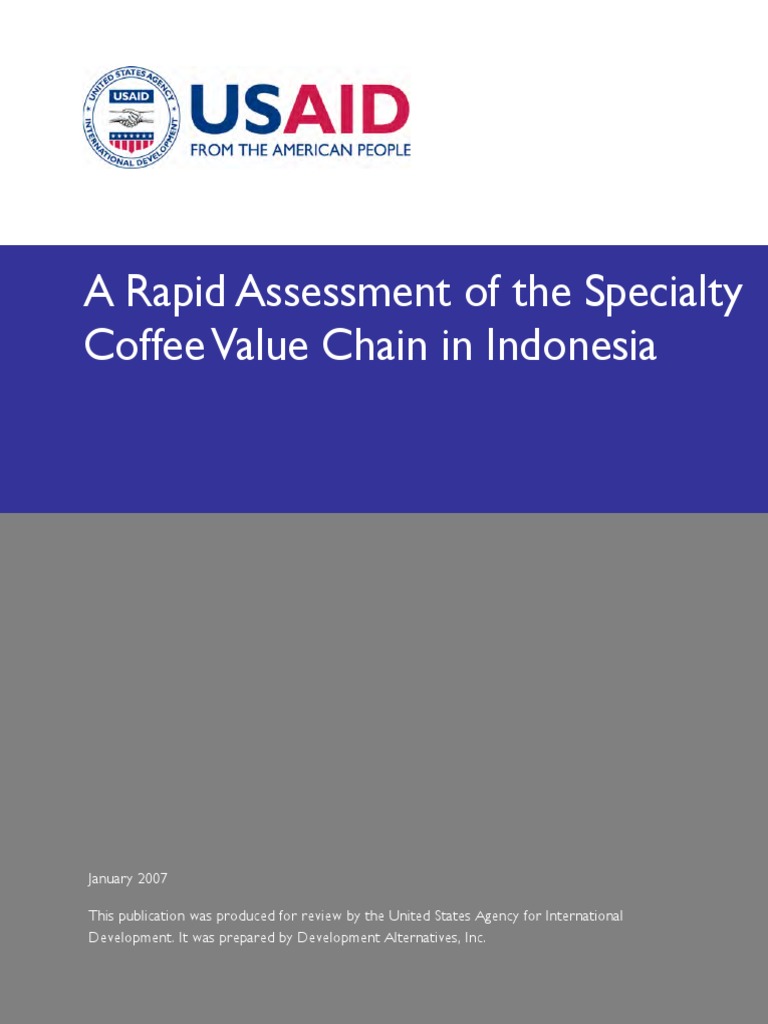 A Rapid Assessment of The Specialty Coffee Value Chain in Indonesia ...