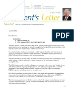 AMA President's Letter, April 15, 2011