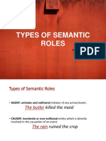 Types of Semantic Roles