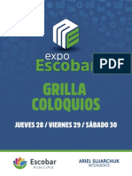 Grilla de Coloquios Expo Escobar