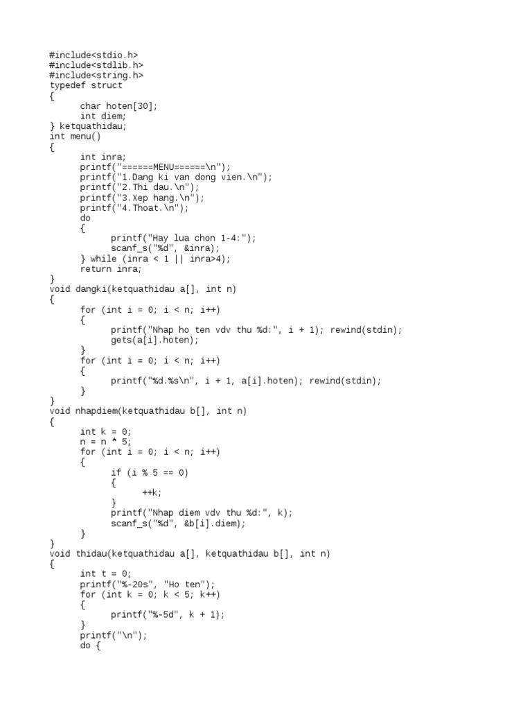 Sports Competition Management System | PDF | Computer Programming ...
