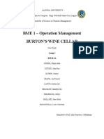 BME 1 - Operation Management Burton'S Wine Cellar
