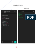 Prelim Input and Output