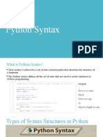 Python Syntax