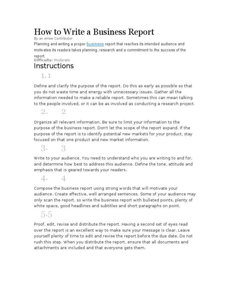 How To Write A Business Report PDF Qualitative Research Business