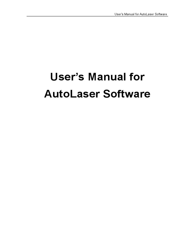 User's Manual For AutoLaser Software | PDF | Computer Network ...