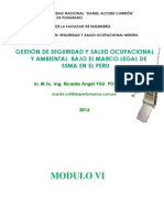 Gestión de Seguridad Y Salud Ocupacional Y Ambiental Bajo El Marco Legal de Ssma en El Peru