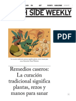 Remedios Caseros - La Curación Tradicional Significa Plantas, Rezos y Manos para Sanar