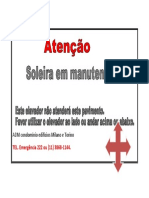 Aviso Manutenção Soleira